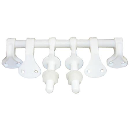 Larsen Supply Co Plastic Replacement Toilet Seat Hinge White, 4PK 666097